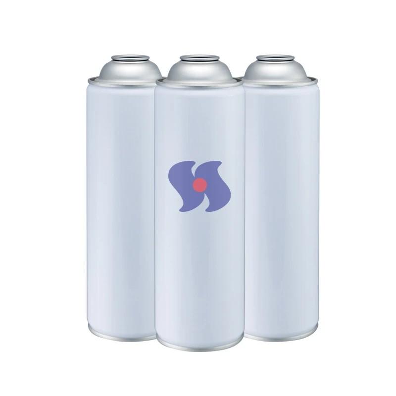 Пустой баллончик с аэрозольной краской, сужающийся к горлышку