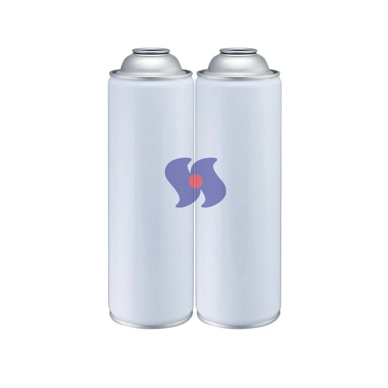 Пустой баллончик с аэрозольной краской, сужающийся к горлышку