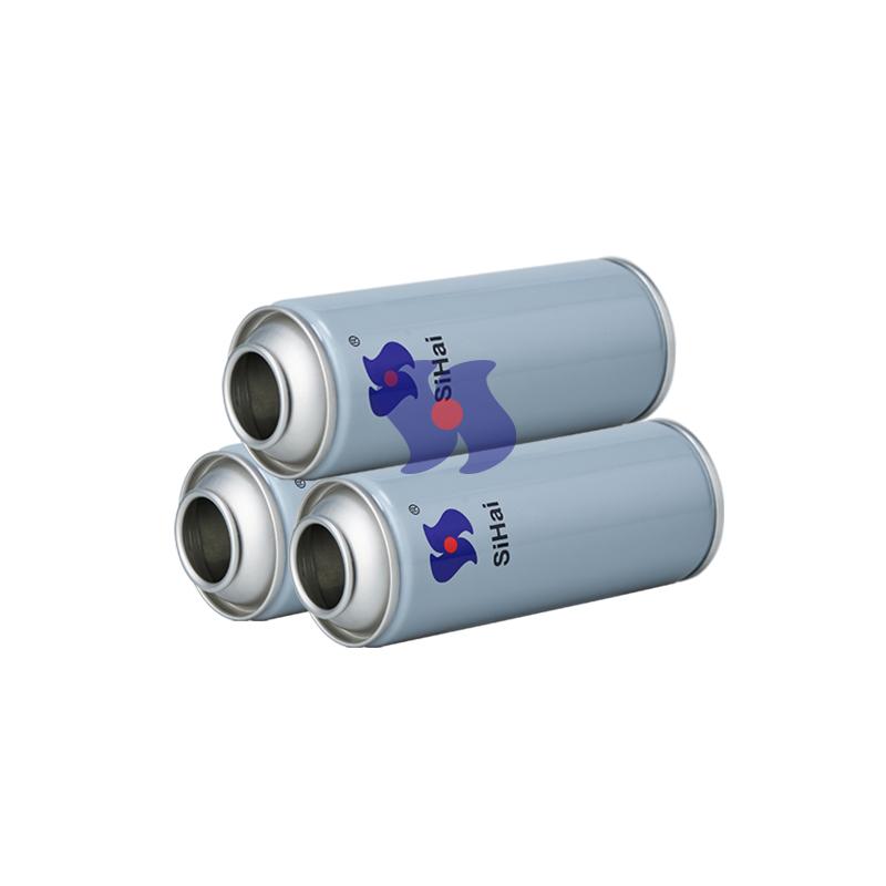 Жестяной аэрозольный баллончик для пустых флаконов-распылителей диаметром 52 мм с возможностью нанесения индивидуальной печати для распыления воды на снег.